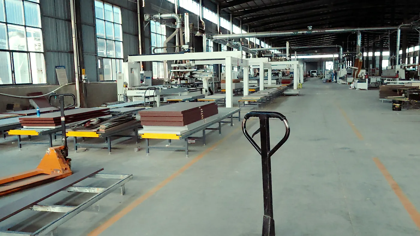 Production line inside the main workshop